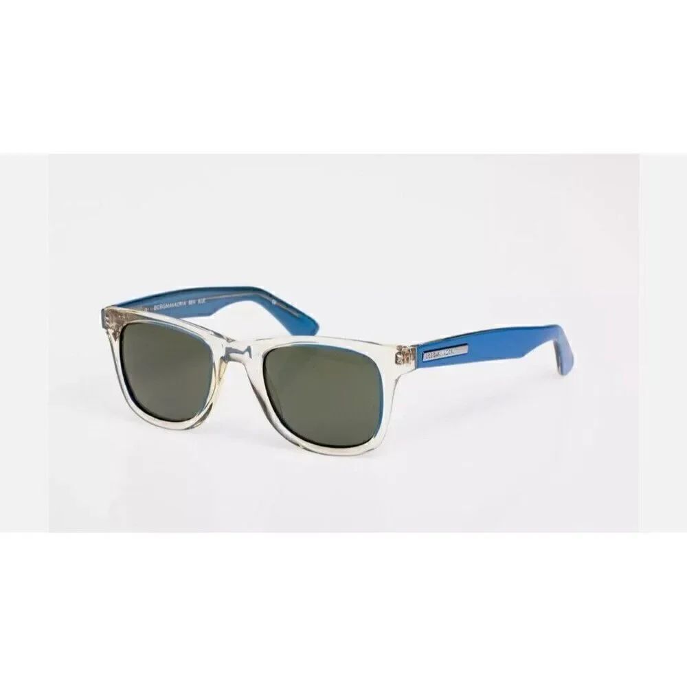 BCBG Maxazria New Womens B834 Sunglasses Blue Clear Rectangle